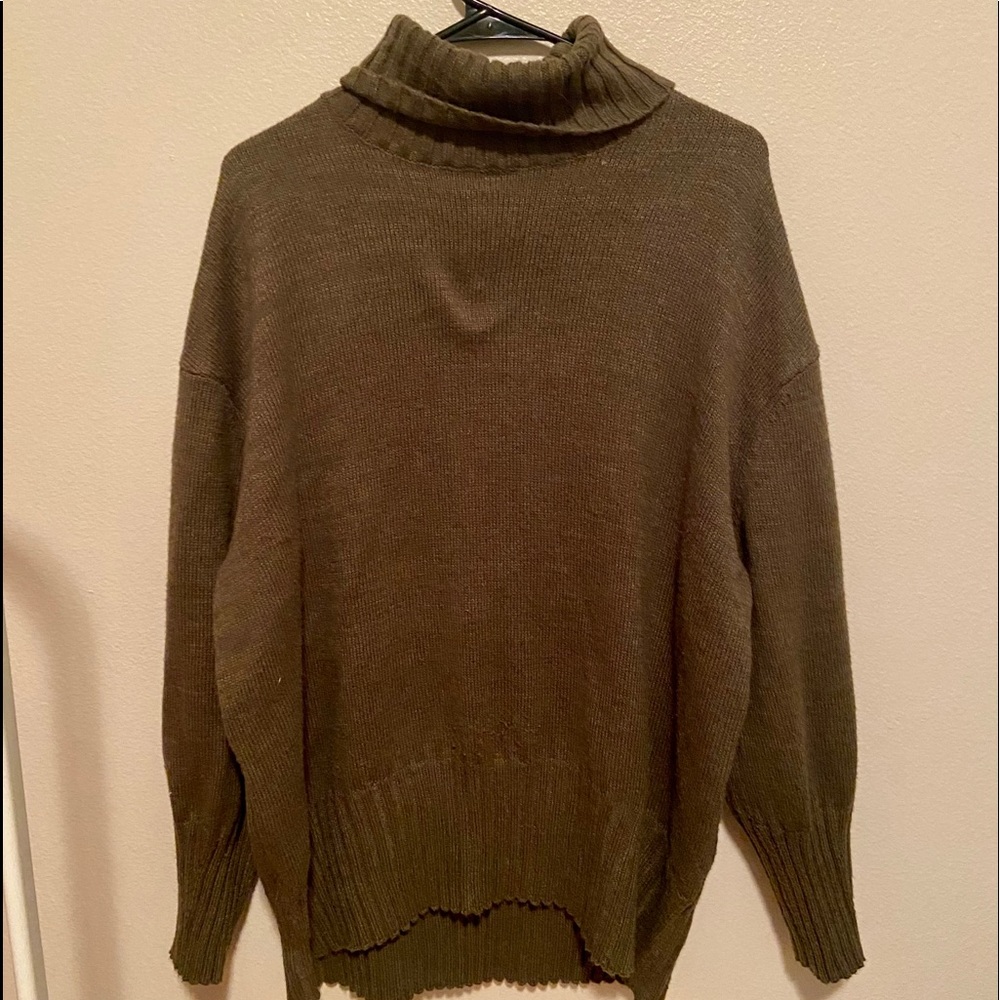 Green Turtleneck Sweater